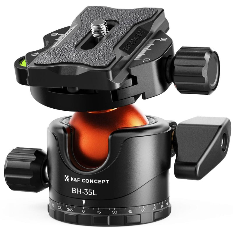 K&F Concept 35mm Metal Tripod Ball Head with 1/4 inch Quick Release Plate