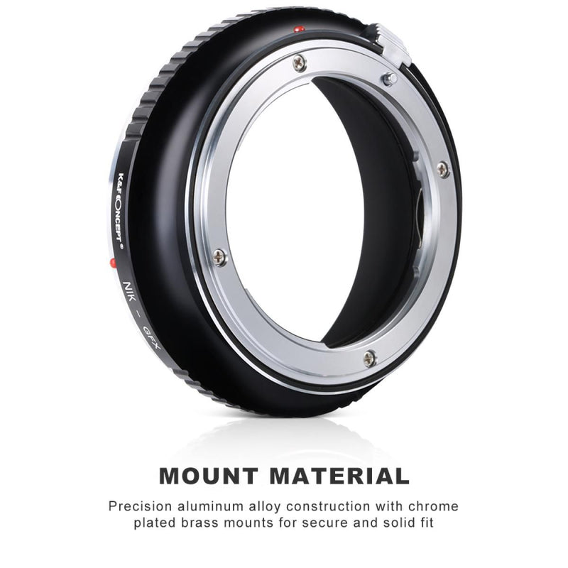 K&F Concept M11211 Nikon F Lenses to Fuji GFX Lens Mount Adapter