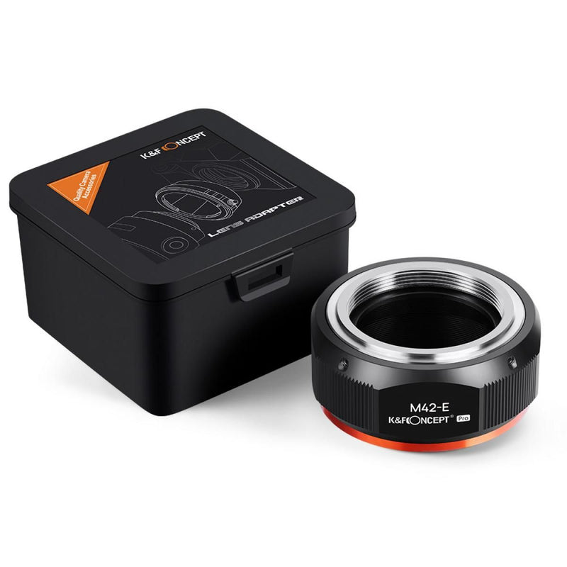 K&F Concept M10115 M42-NEX PRO High Precision Lens Adapter (Orange)(M42-E)