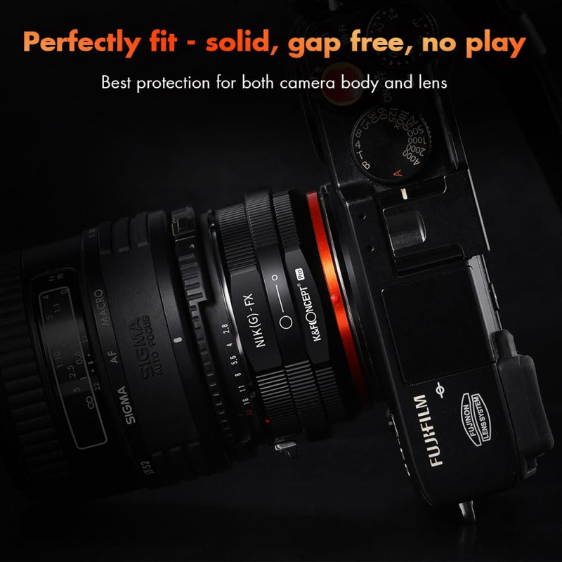 K&F Concept M18115 Nikon NIK(G)-FX PRO High Precision Lens Adapter (Orange)