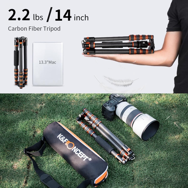 K&F Concept 60" Carbon Fiber Tripod