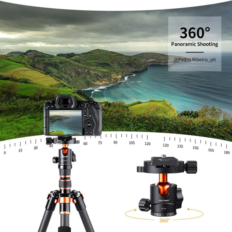 K&F Concept 60" Carbon Fiber Tripod