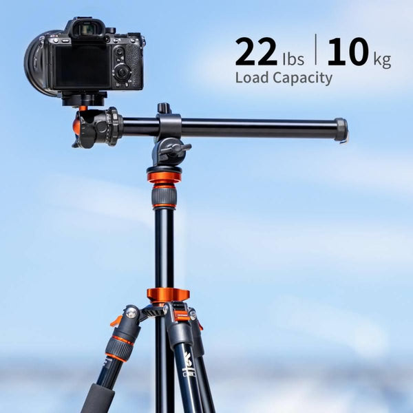 K&F Concpet 78" Aluminum Tripod with Magnesium Alloy Rotatable Multi-Angle Center Column