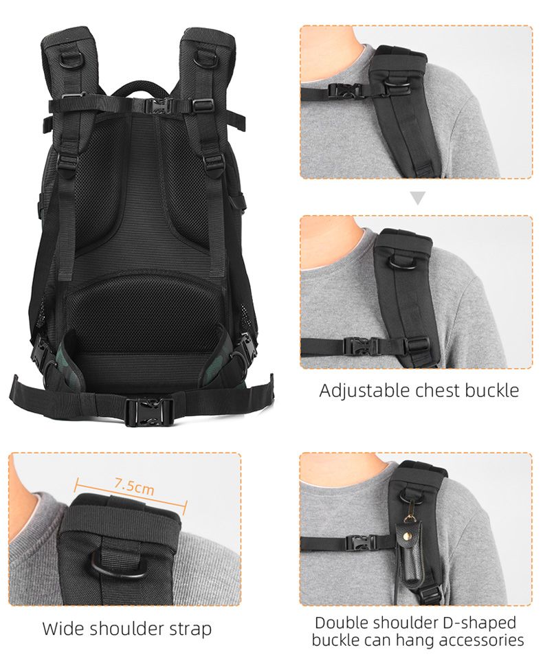 K&F Concept 23L Multifunctional Large DSLR Camera Backpack