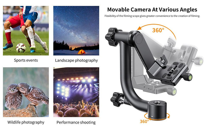 K&F Concept 360 Degree Panoramic Gimbal Tripod Head