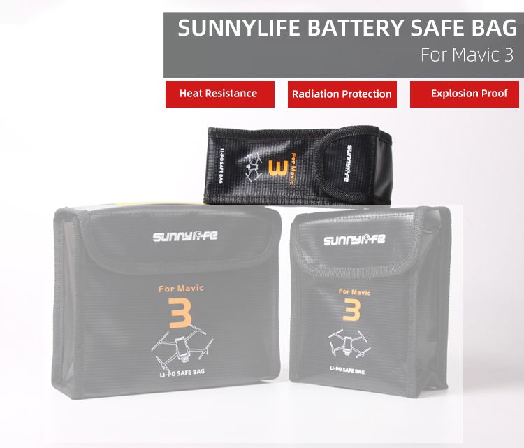 Sunnylife Lipo Safe Bag for DJI Mavic 3 (For 1 Battery)