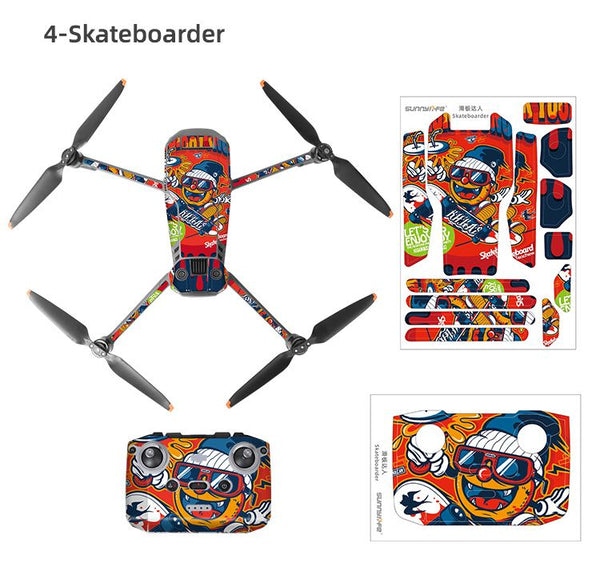 Sunnylife Decals Skin 3M Sticker for DJI Mavic 3 (Skateboarder)