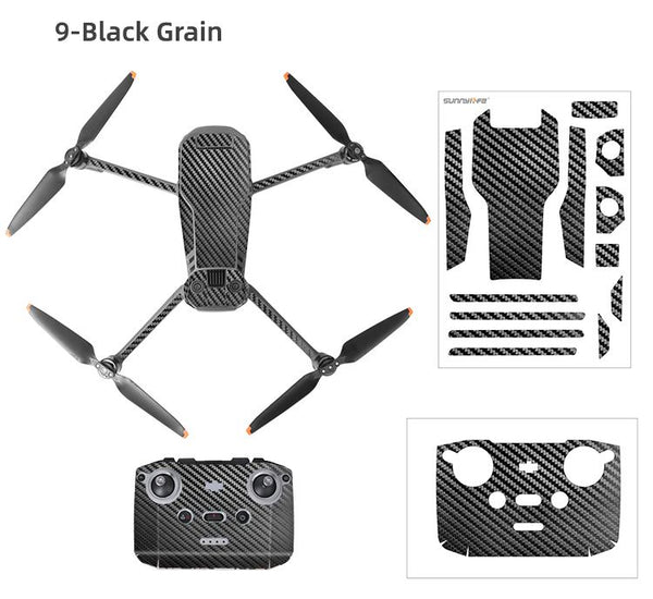 Sunnylife Decals Skin 3M Sticker for DJI Mavic 3 (Black Grain)