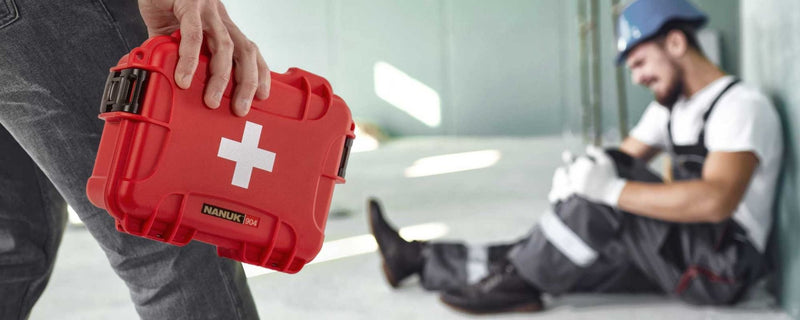 Nanuk Case 904 with First Aid Logo (Red)