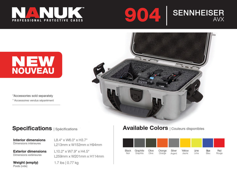 Nanuk 904 Case for Sennheiser AVX (Red)