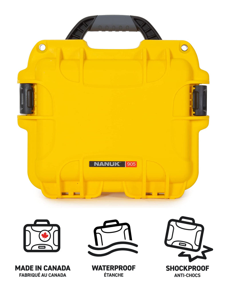 Nanuk 905 Case with Cubed Foam (Yellow)