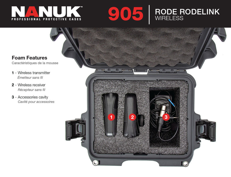 Nanuk 905 Case for Rode RODELink Wireless (Black)