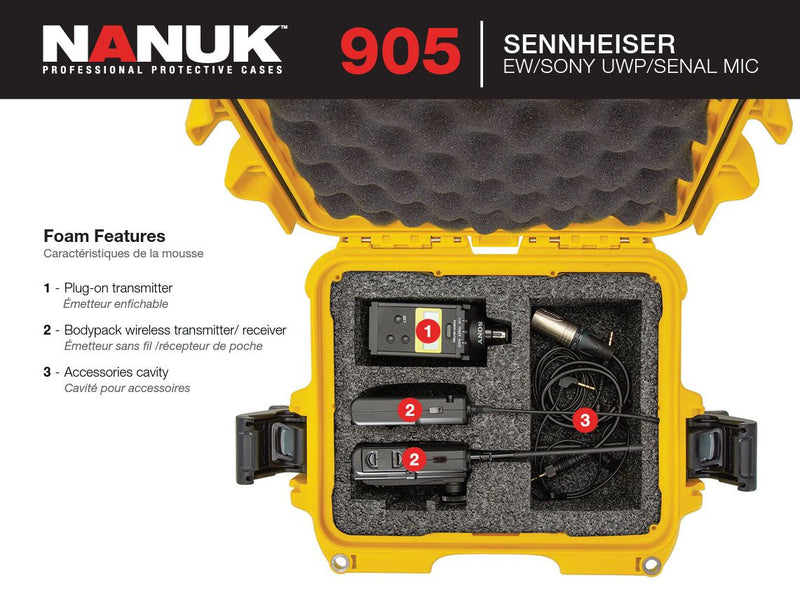 Nanuk 905 Case for Sennheiser EW/Sony or UWP/Senal System (Graphite)