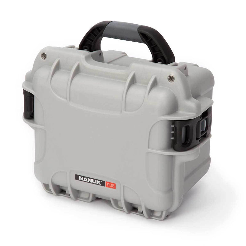 Nanuk 908 Case with Cubed Foam (Silver)