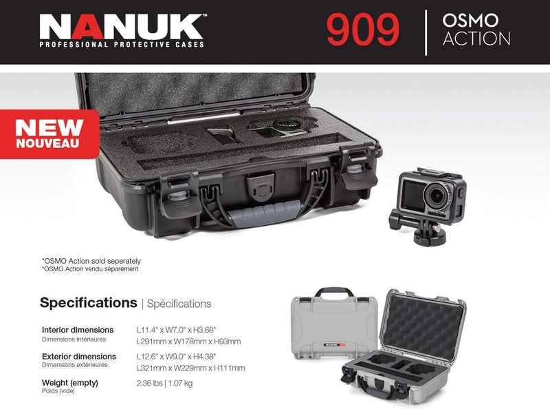 Nanuk 909 Case for Osmo Action (Graphite)