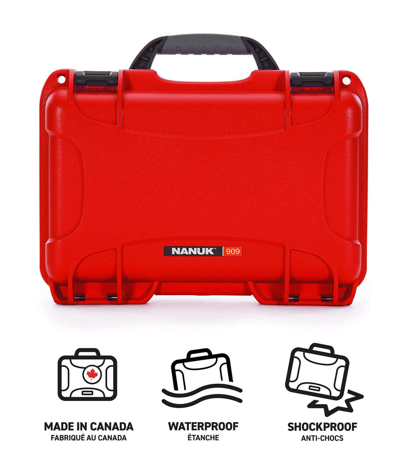 Nanuk 909 Case for GoPro HERO9/HERO10 (Red)