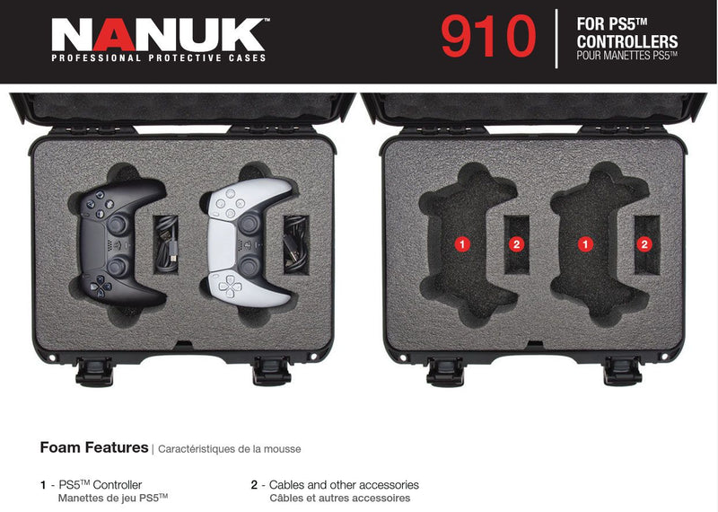 Nanuk 910 Case for (2x) PS5 Controllers (Black)