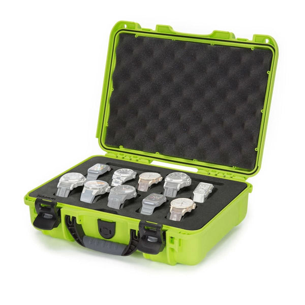 Nanuk 910 Case with Foam Insert for 10 Watches (Lime)