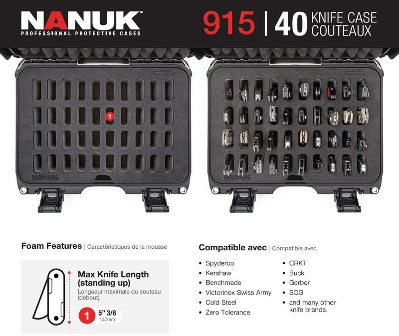 Nanuk 915 Case for 40 Knives (Black)