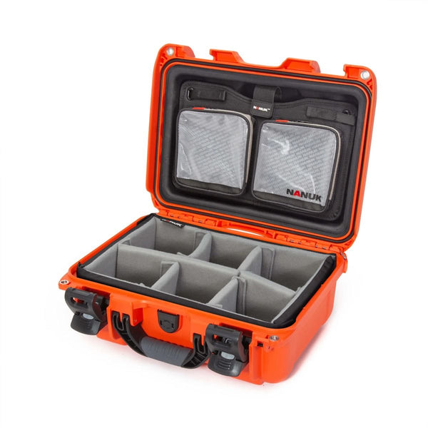 Nanuk 915 Pro Photo Case wth Padded Divider and Lid Organizer (Orange)