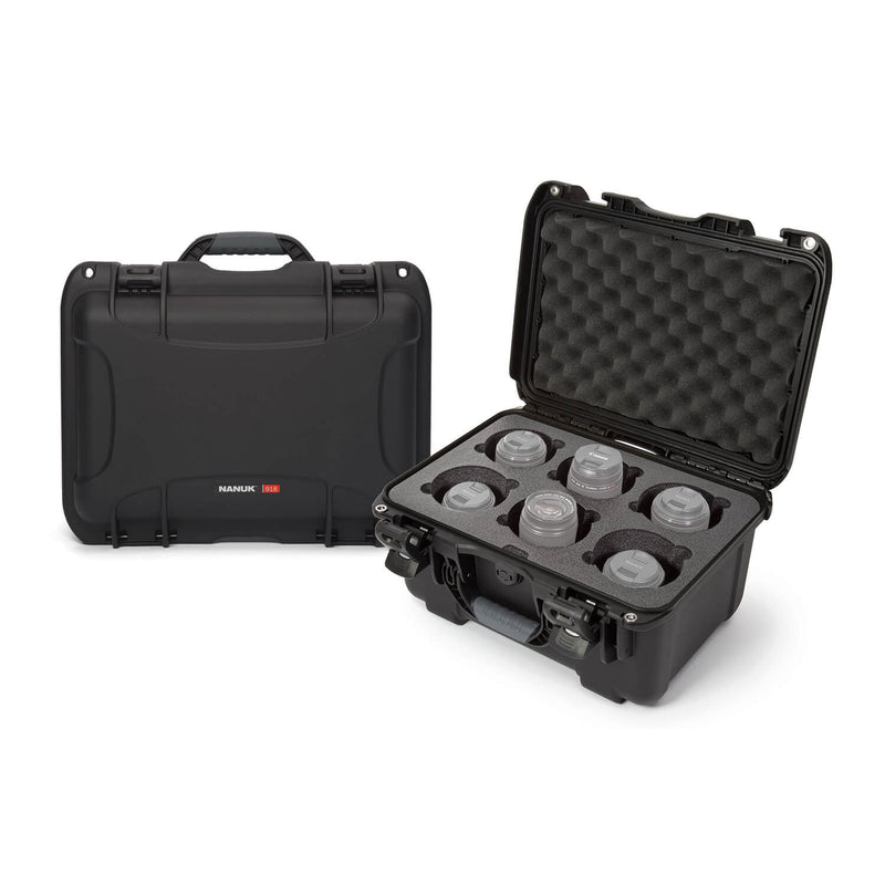 Nanuk 918 Case for 6 Camera Lens (Black)