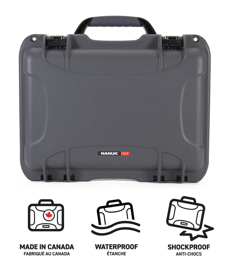 Nanuk 923 Case with Cubed Foam (Graphite)