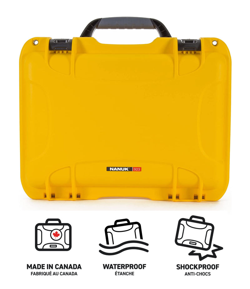 Nanuk 923 Case with Padded Divider (Yellow)