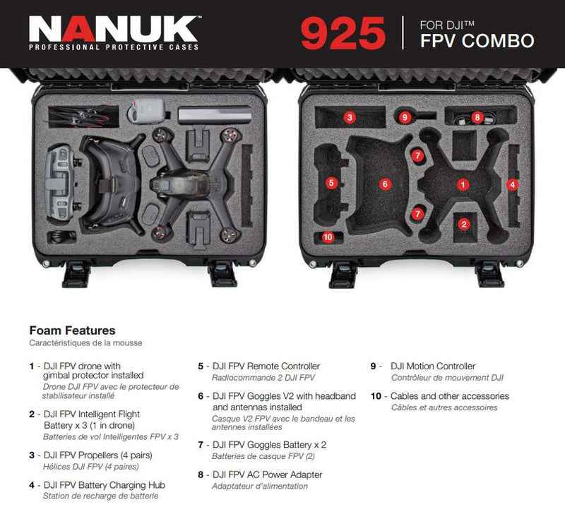 Nanuk 925 Case for DJI FPV Combo Drone (Orange)