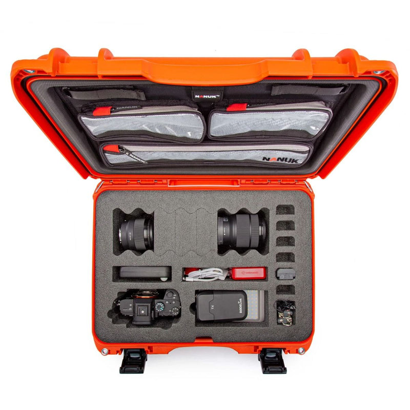 Nanuk 925 Case with Lid Organizer for 1 body DSLR (Orange)