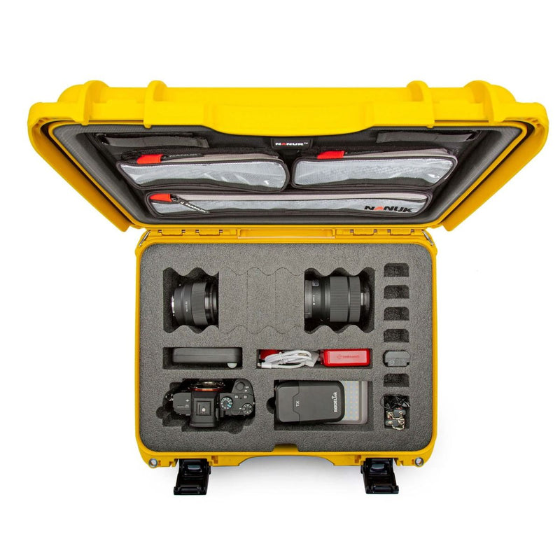 Nanuk 925 Case with Lid Organizer for 1 body DSLR (Yellow)