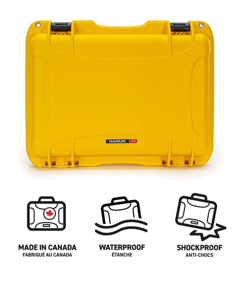 Nanuk 925 Case with Lid Organizer for 1 body DSLR (Yellow)