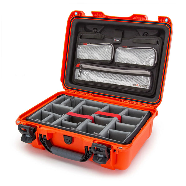 Nanuk 925 Case with Padded Divider and Lid Organizer (Orange)