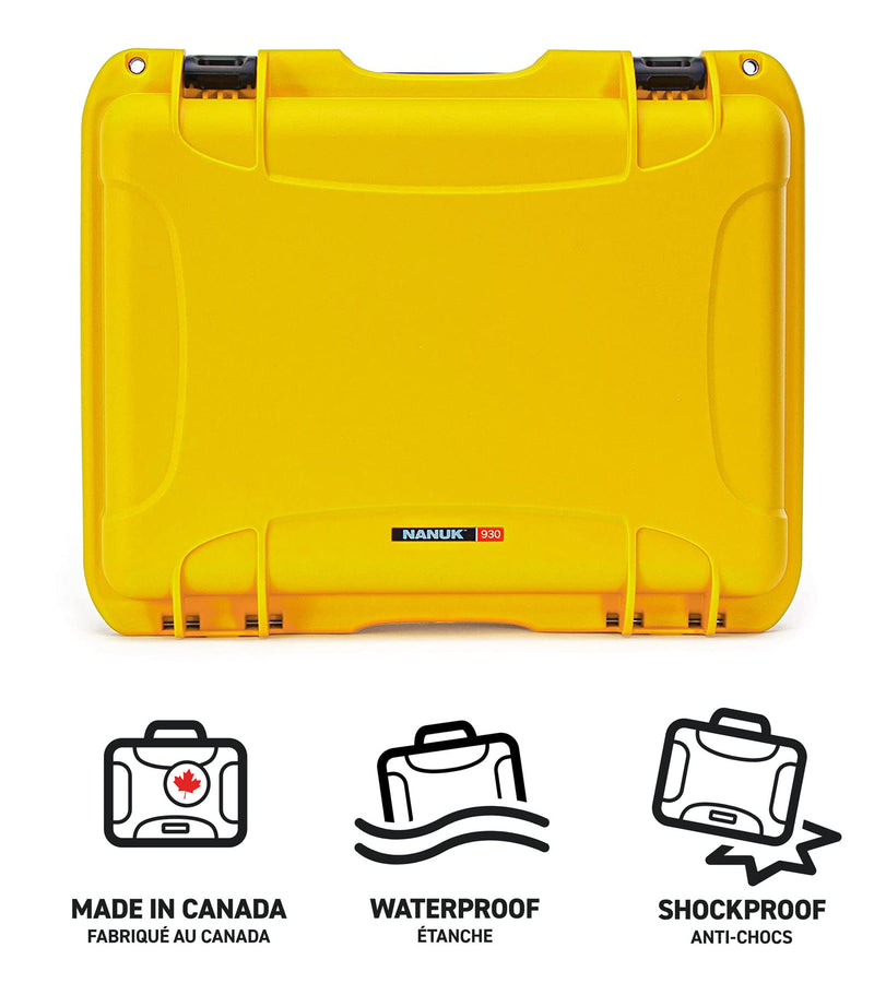 Nanuk 930 Case with Cubed Foam (Yellow)