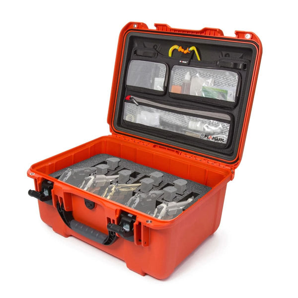 Nanuk 933 5 UP Gun Case with Lid Organizer (Orange)