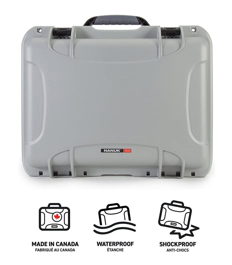 Nanuk 933 5 UP Gun Case with Lid Organizer (Silver)