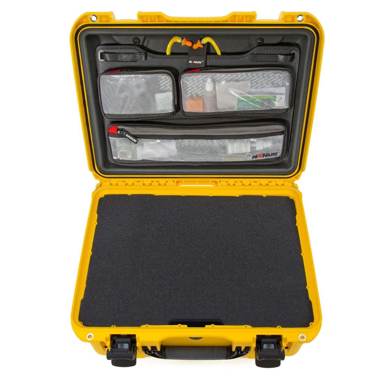 Nanuk 933 5 UP Gun Case with Lid Organizer (Yellow)