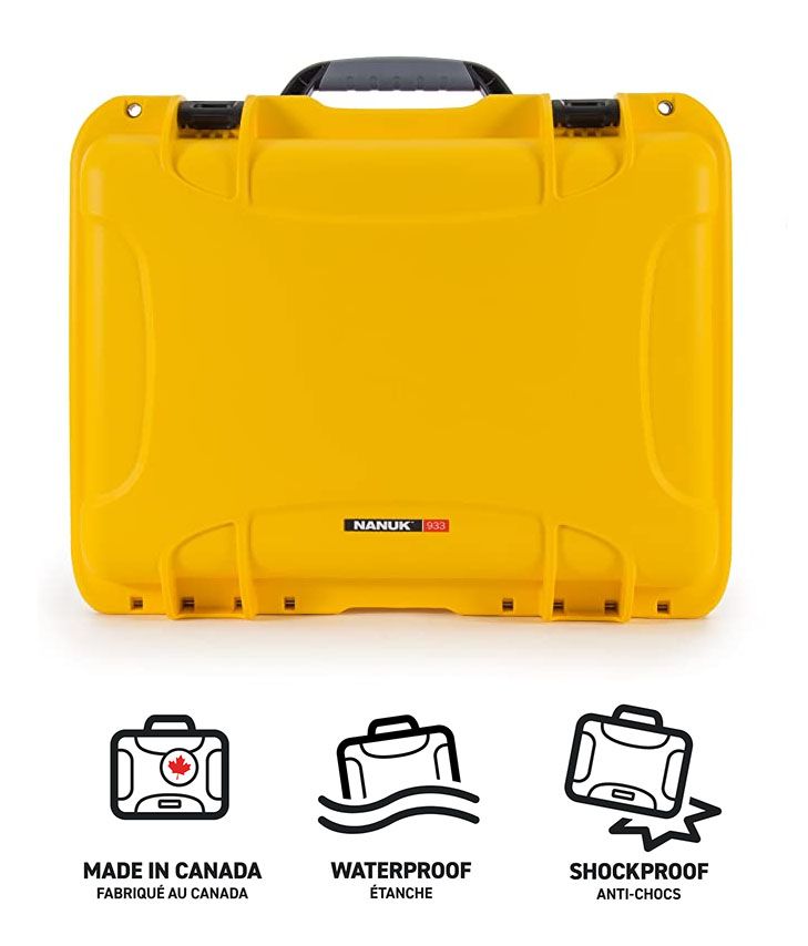 Nanuk 933 5 UP Gun Case with Lid Organizer (Yellow)