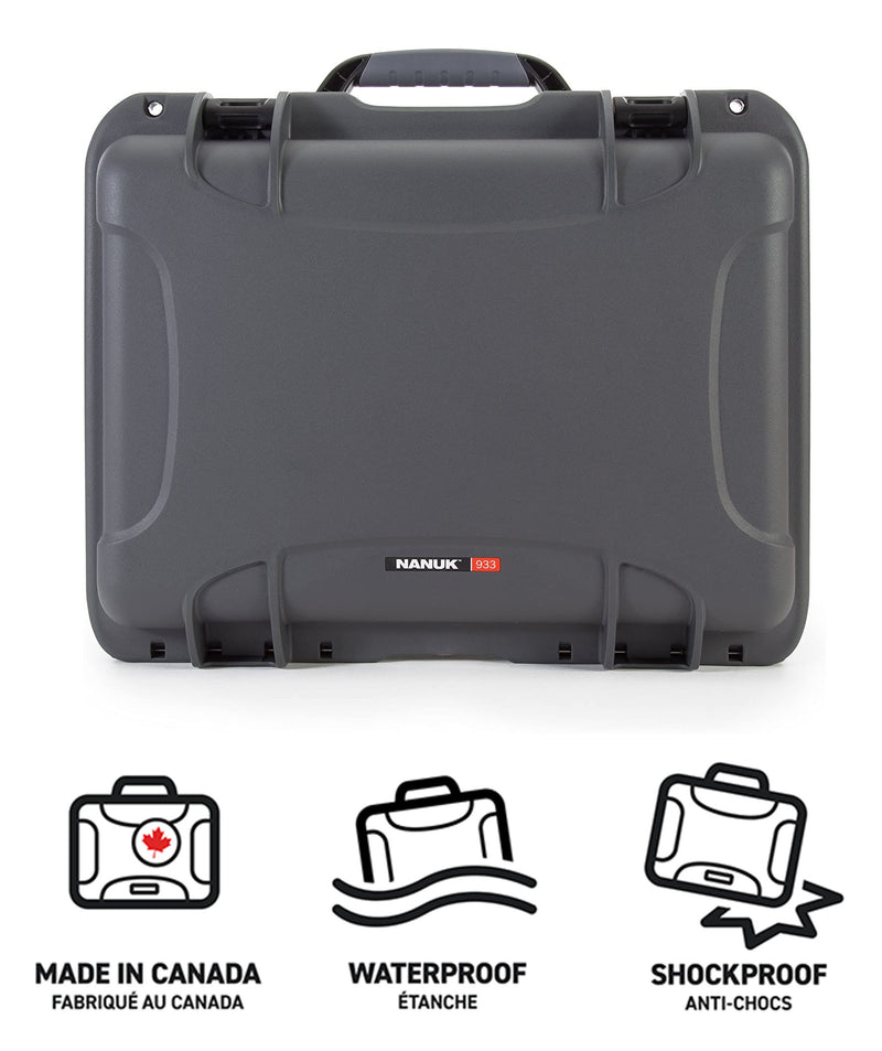 Nanuk 933 Case with Cubed Foam (Graphite)