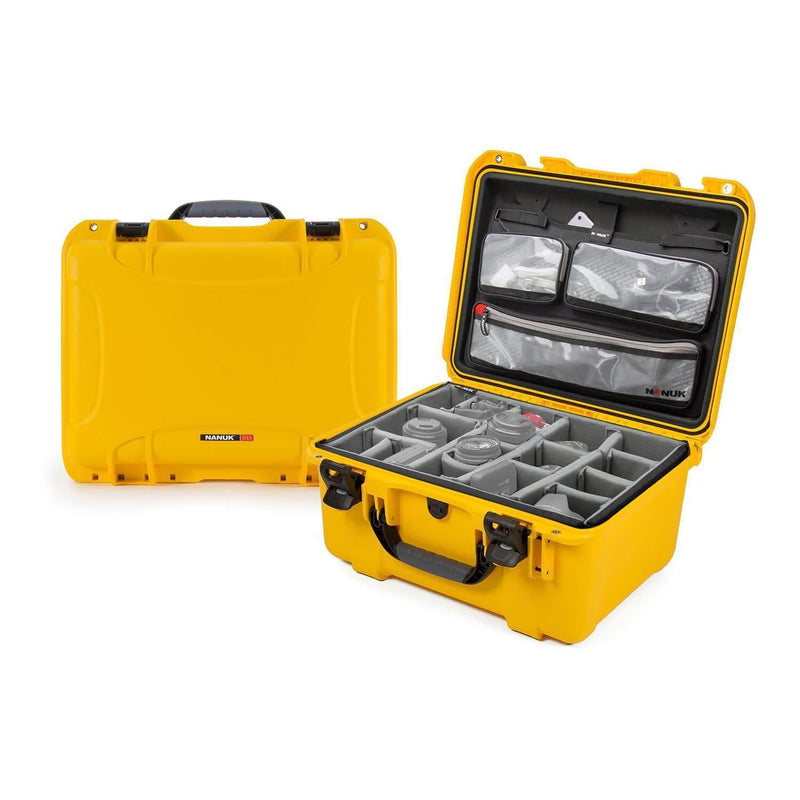 Nanuk 933 Pro Photo Case with Padded Divider and Lid Organizer (Yellow)