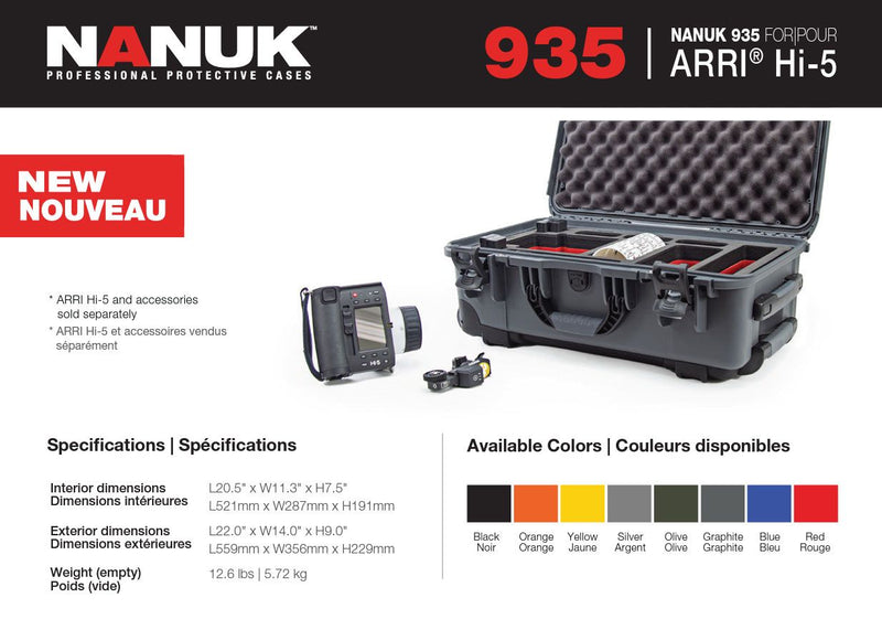 Nanuk 935 Case for ARRI Hi-5 (Black)