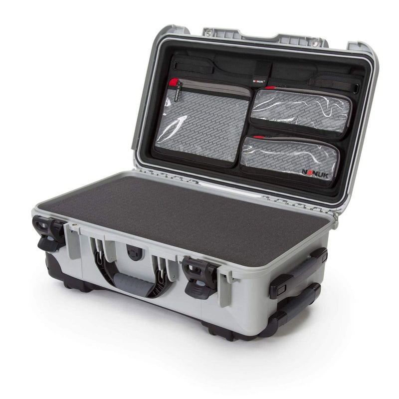 Nanuk 935 Case with Cubed Foam and Lid Organizer (Silver)