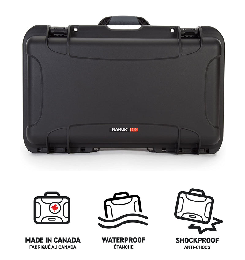 Nanuk 935 Case with Lid Organiser for 2 Bodies DSLR Camera (Black)