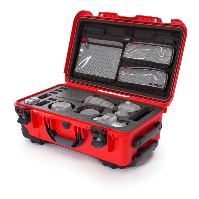 Nanuk 935 Case with Lid Organiser for 2 Bodies DSLR Camera (Red)