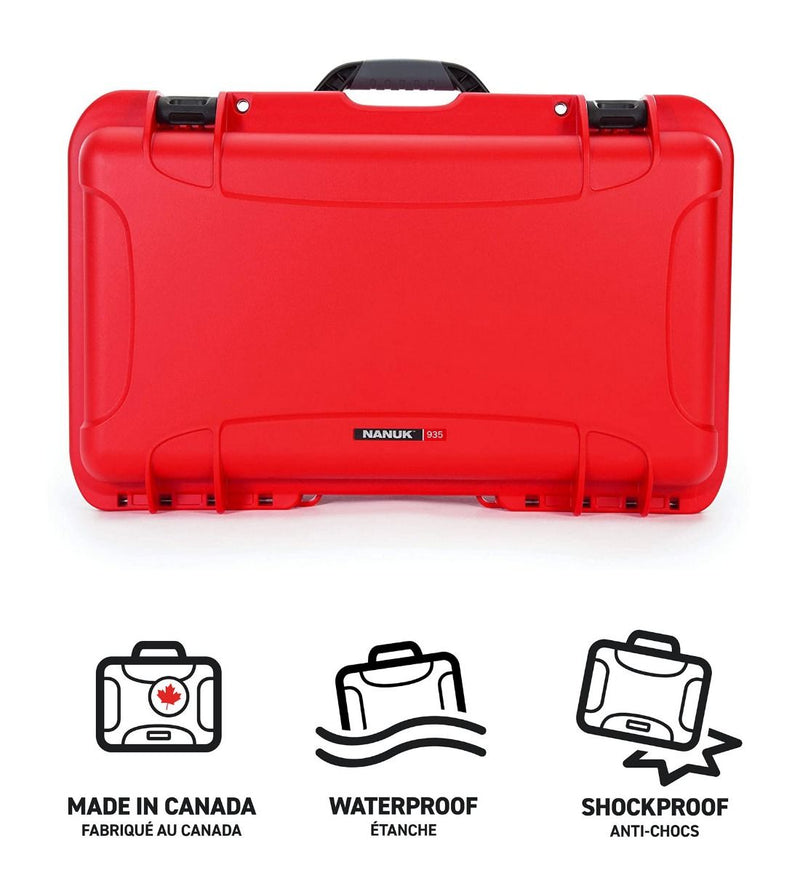 Nanuk 935 Case with Padded Divider (Red)