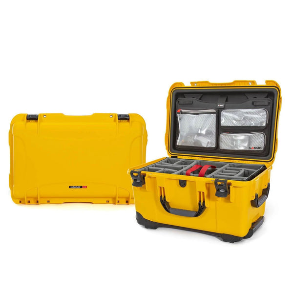 Nanuk 938 Pro Photo Case with Lid Organiser and Padded Divider (Yellow)