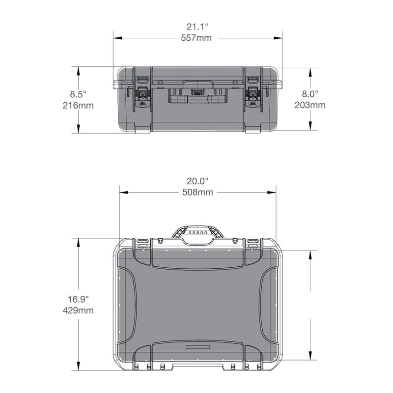 Nanuk 940 Case with Cubed Foam 4 Parts (Graphite)