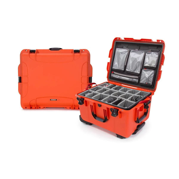 Nanuk 960 Case with Lid Organiser and Padded Divider (Orange)