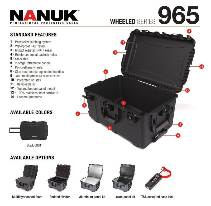 Nanuk 965 Case Empty (Black)