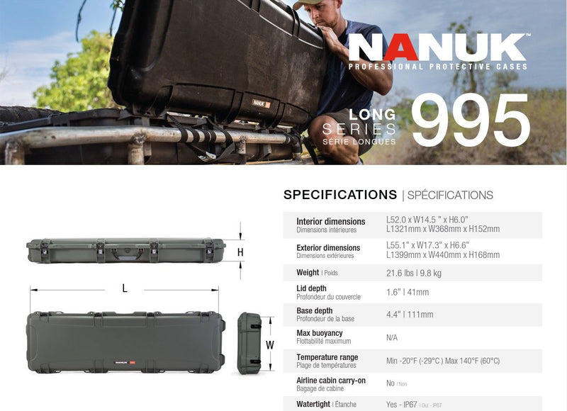 Nanuk 995 Case with Full Foam (Graphite)