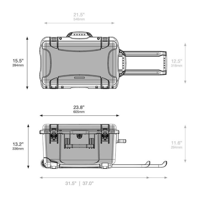 Nanuk 938 Case with Cubed Foam 6 Parts (Yellow)